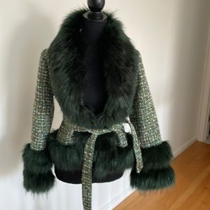 Faux fox fur jacket
